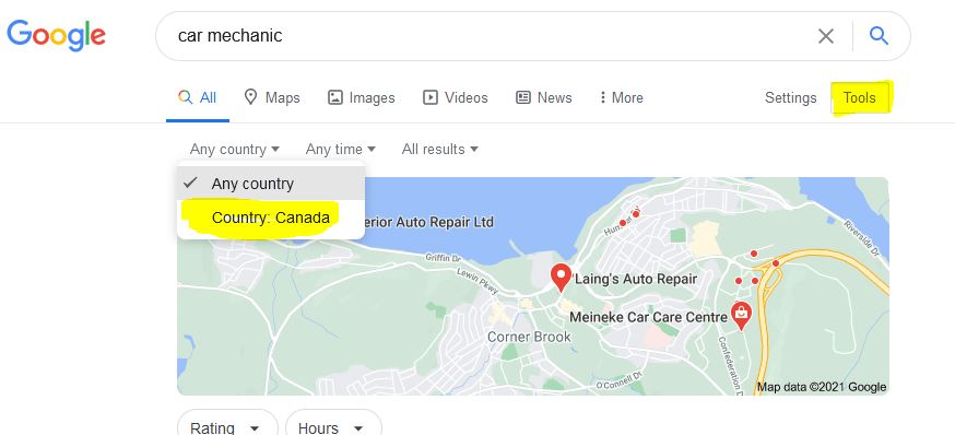 Refine search for Canada Only Results