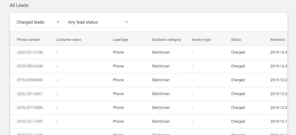 Google Local Services Dashboard